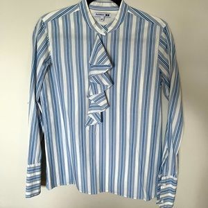 JW Anderson x Uniqlo, Size S, blue and white striped blouse